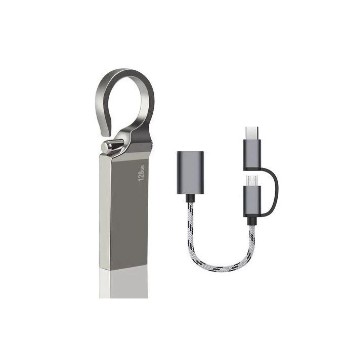 128 GB Metal Usb Flash Drive Adapter Cable 2 In 1 Set