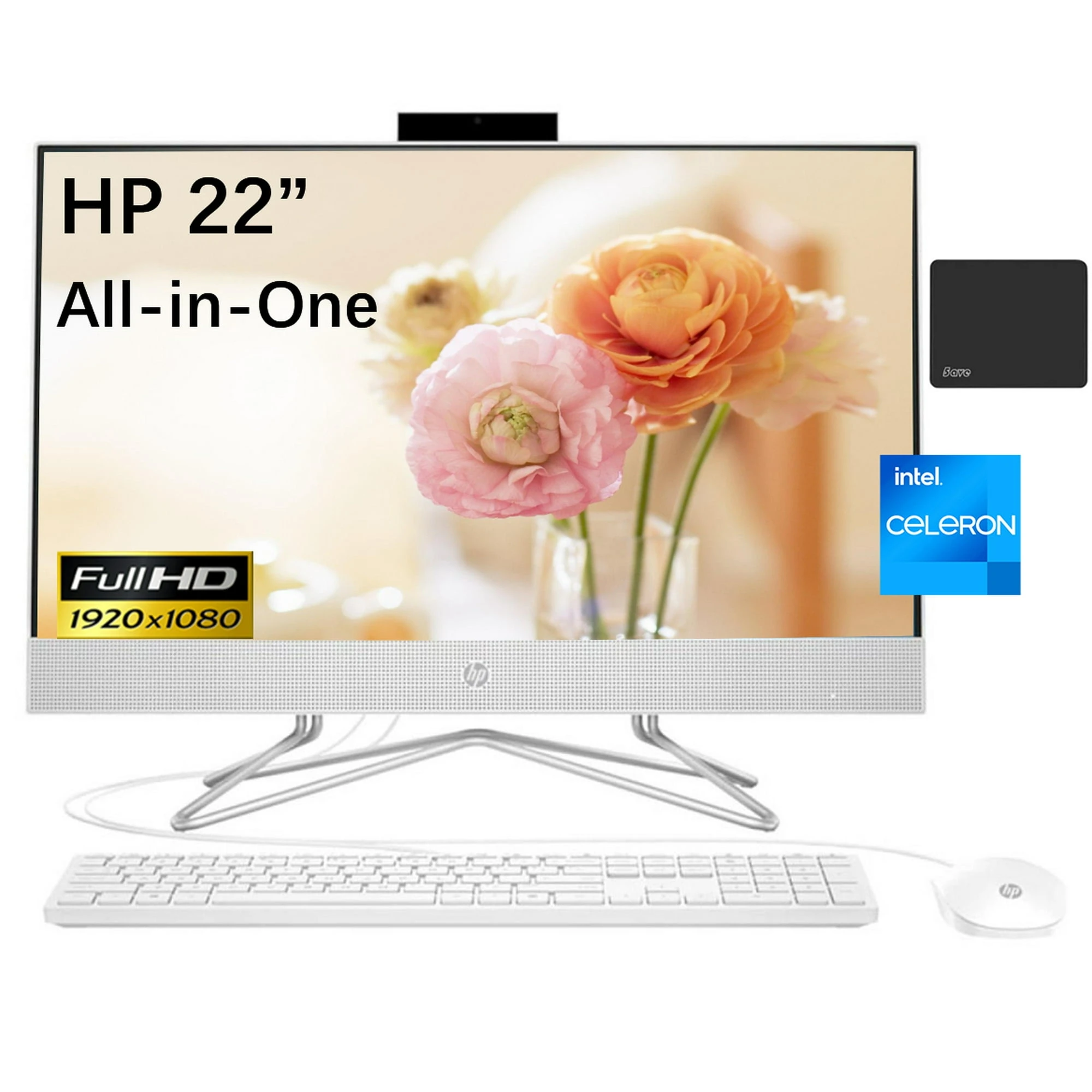 2020 Newest model HP All-in-One 22-df0010nh Desktop, Intel® Celeron® 10th Gen